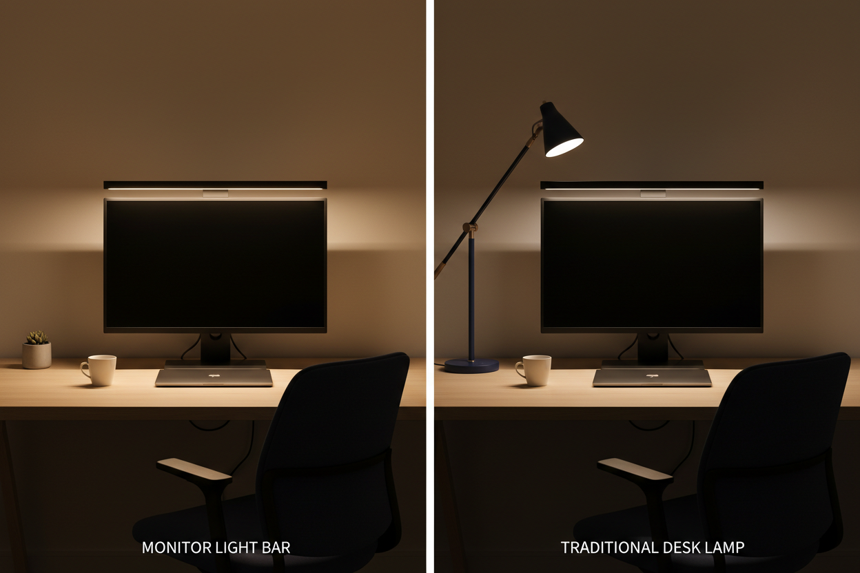 Monitor Light Bar vs Desk Lamp: Which is Best for Eye Strain? (2026 Guide)
